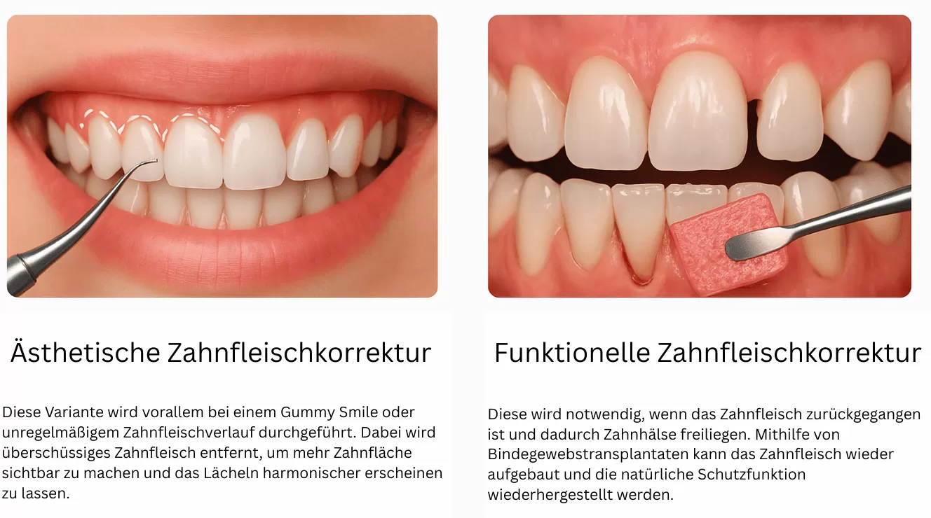 Ästhetische und funktionelle Zahnfleischkorrektur